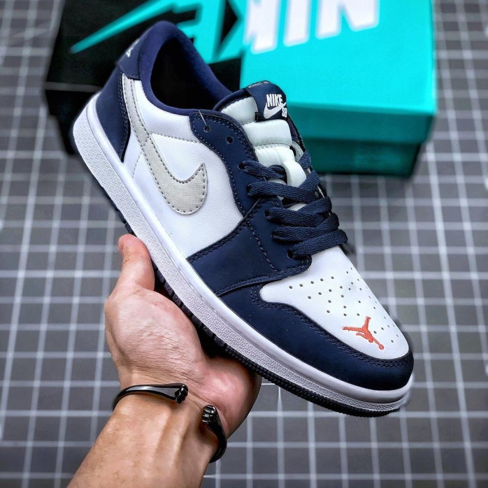 seeklark莆田纯原新款aj低帮男鞋板鞋海军蓝篮球鞋女鞋学生百搭透气