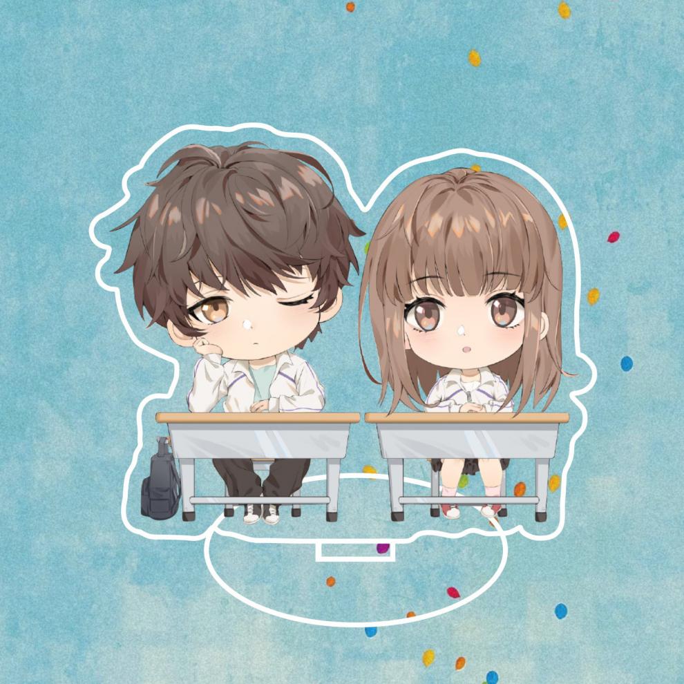 沈倦林语惊q版亚克力双人立牌挂件白日梦我周边摆件钥匙扣卡通 10cm立