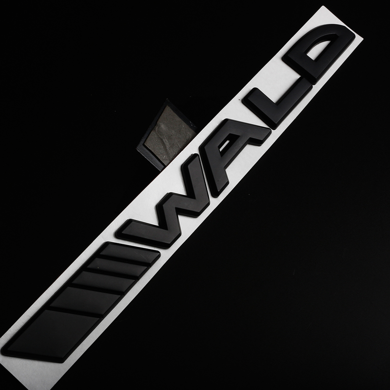 适用于宝马奔驰车贴改装极限野牛车blackbison车尾字标银色