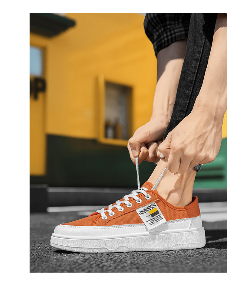 鸿兴红星尓克布鞋男款夏季透气薄款厚底帆布鞋学生运动休闲鞋男 黑色