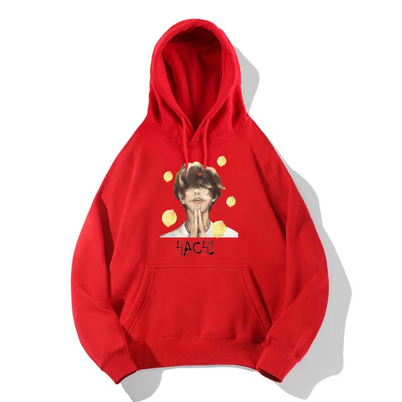 宝凡柏 音乐米津玄师八爷连帽卫衣套头男外套加绒保暖外套带帽衫上