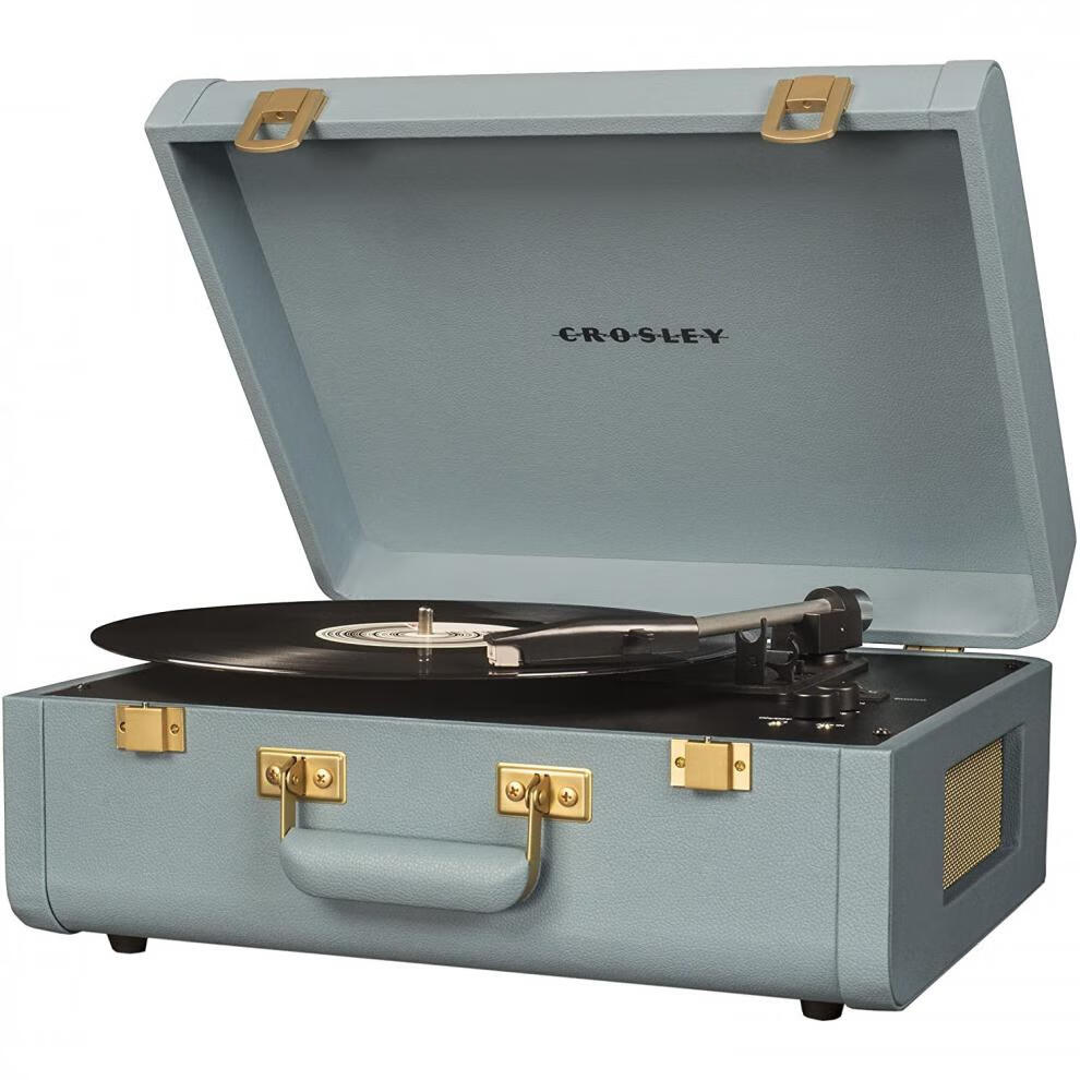 【加购优先】美国crosley portfolio高配复古黑胶蓝牙皮箱唱机唱片机