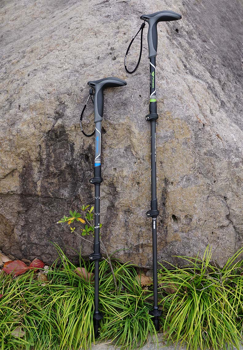 户外碳纤维超轻伸缩折叠登山杖碳素多功能手杖拐杖深灰色适用身高1517