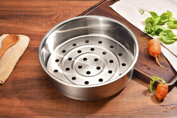 304不锈钢电饭锅蒸笼适用于美的九阳电饭煲蒸架蒸格3l4l5升小孔单柄