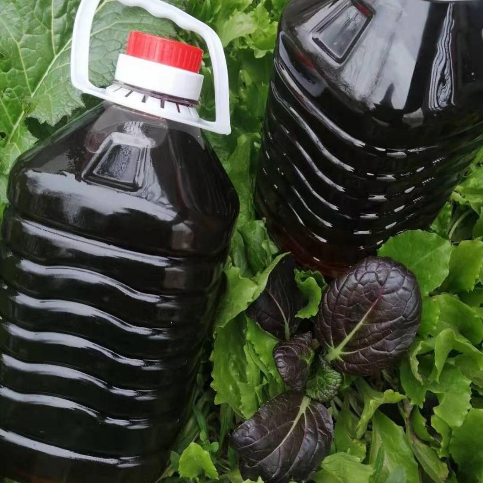 石磨黑芝麻香油纯正河南农家自榨小磨香油月子油5l黑芝麻油新包