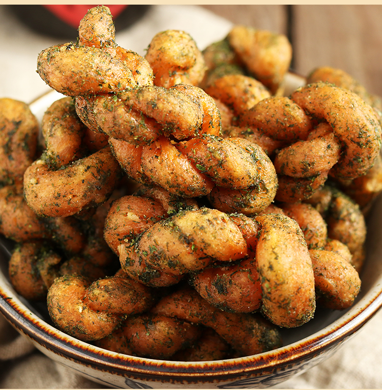 大丰网红麻花海苔麻花罐装怀旧零食宁波特产糕点油赞子小吃麻花330g可