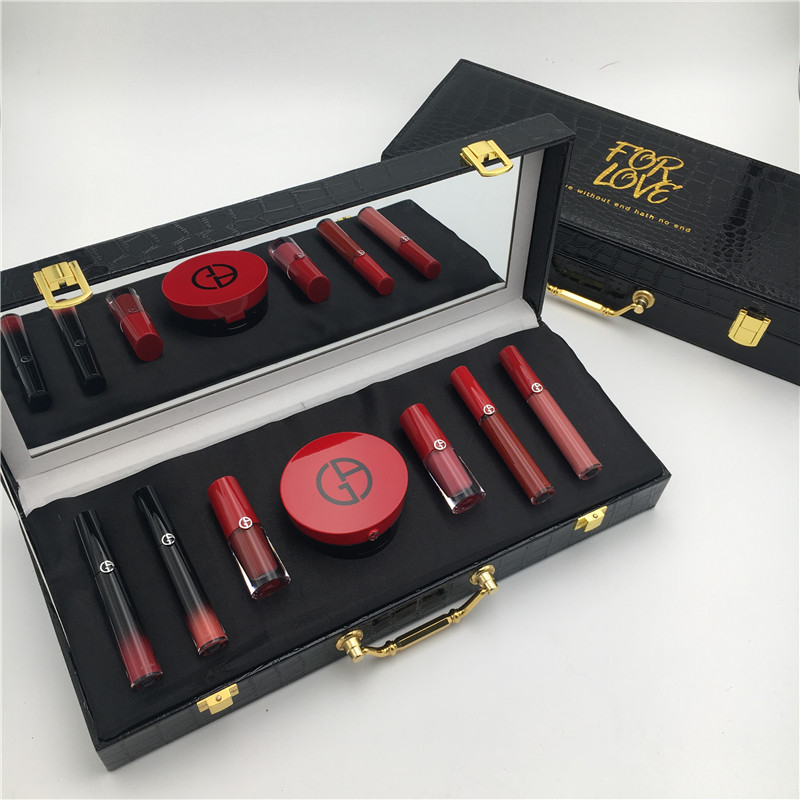 【生日礼物】阿玛尼(armani) 2019圣诞限量红管唇釉套装 24只礼品405