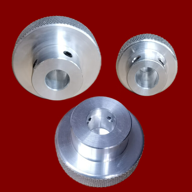 水木风 铝合金压花手轮圆形手摇轮滚花边滑台丝杆机床配件顶丝转动