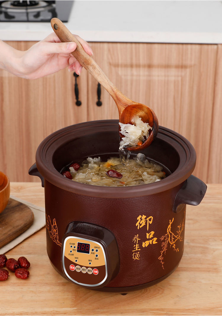 锅神器紫砂锅陶瓷煲汤锅炖汤锅保温电砂锅煮粥锅懒人锅金稻黑紫砂智能