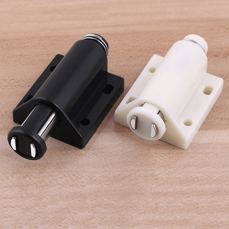 柜门反弹器按压式磁吸免拉手衣柜橱柜暗门隐形门按弹器自弹 黑色【图