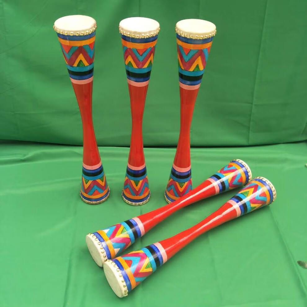 迷铭乐 瑶族长鼓 瑶族鼓广西瑶族长鼓湖南民族舞蹈鼓学生工艺鼓装 60c