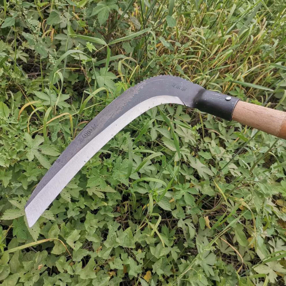 镰刀户外长柄大杉镰农用割草廉刀除草刀户外开荒割芦苇割荒草镰刀 杉