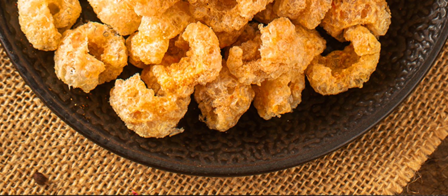 5折香脆猪皮即食生酮饮食小吃休闲零食猪肉炸猪皮50g烧烤味猪皮