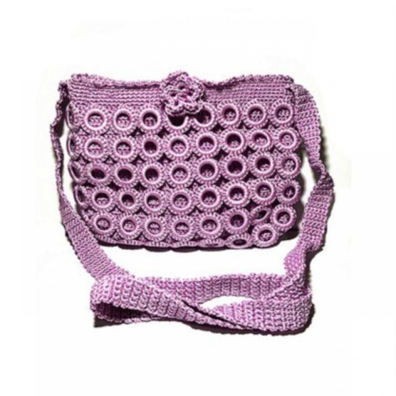 新品空心线包空心线编织女包手工勾圈圈包手机包零钱包成品包毛线包手