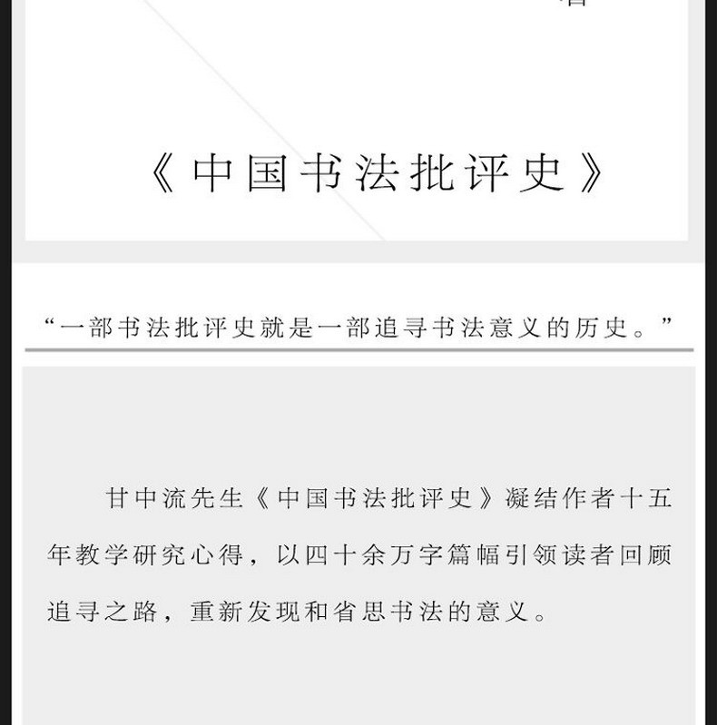 官方旗舰中国书法批评史中国书法理论纲要两册套装甘中流了解书法理论