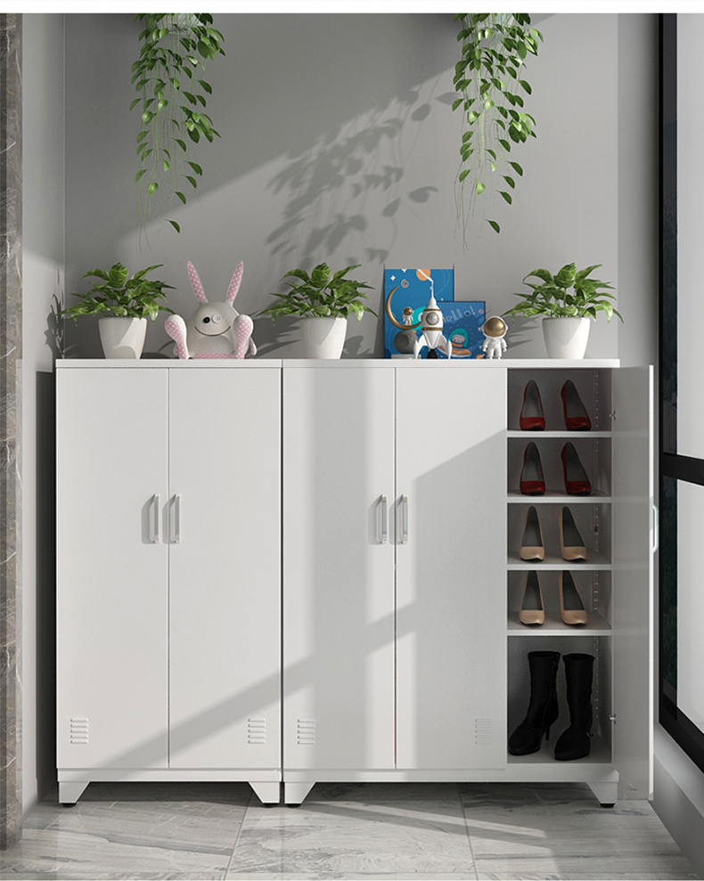 阳台鞋柜防晒防水家用大容量多层鞋架铁皮储物柜带锁杂物收纳柜子12米