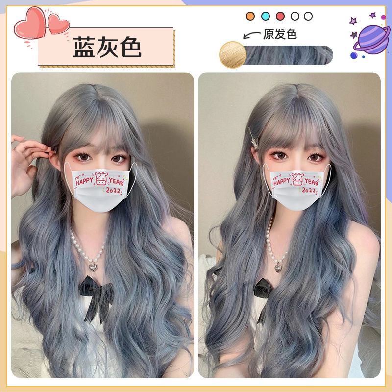 奶奶灰染发剂新款2022流行色显白灰色系雾霾蓝灰铅笔灰紫灰染发膏