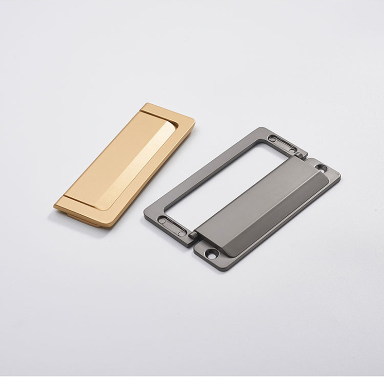 免打孔拉扣平板衣柜隐藏平拉手抽屉暗拉手平装隐形榻榻米抽屉把手