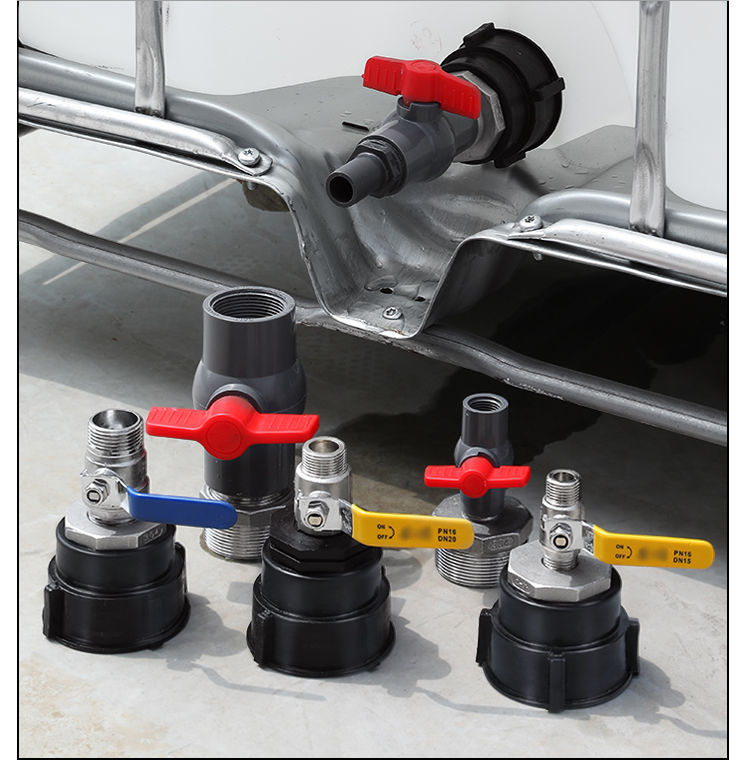 定做 吨桶阀门接头 塑胶ibc吨桶阀门配件塑料接口转接头通用粗牙转快