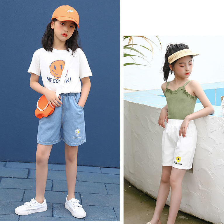 女童夏季短裤外穿适合415岁宽松穿的女生韩版五分裤儿童中大童款百搭