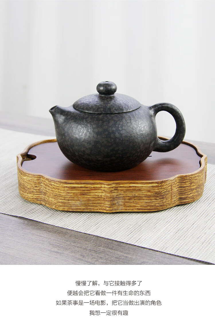 冰碛岩原石壶雕刻泡茶具套装家用养生大西施单壶透光款220cc