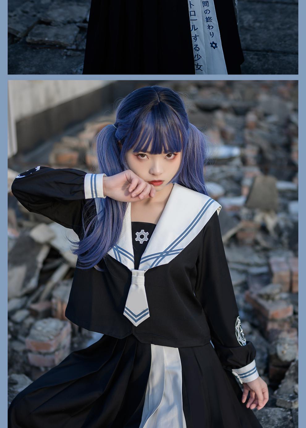 南御社时空之齿jk制服夏季不良少女长裙套装全套水手服时空之齿白色