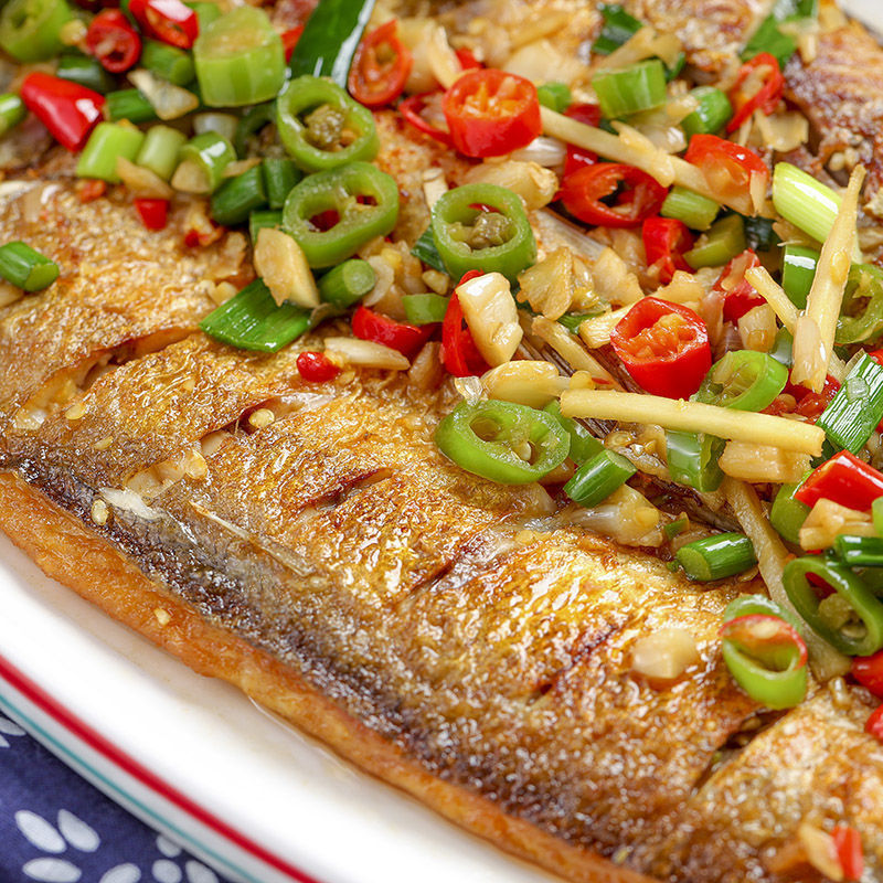 翘嘴鱼大白刁子鱼湖北特产淡水鱼阳干鱼新鲜开背去脏冷冻300350克两条