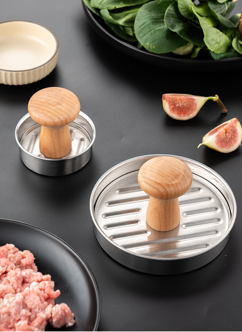 牛肉饼模具家用304不锈钢汉堡肉饼压肉饼磨具神器压饼器小号单个