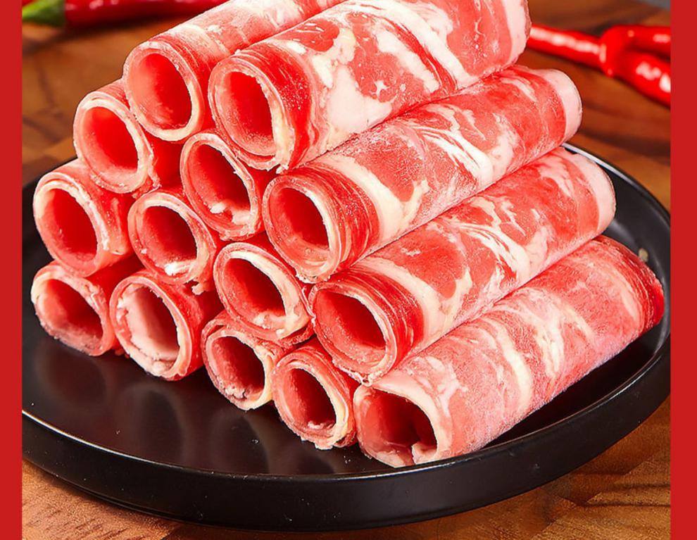 新鲜肥牛卷批发4斤雪花牛肉卷牛肉片羊肉卷烧烤涮火锅食材类2斤二三王