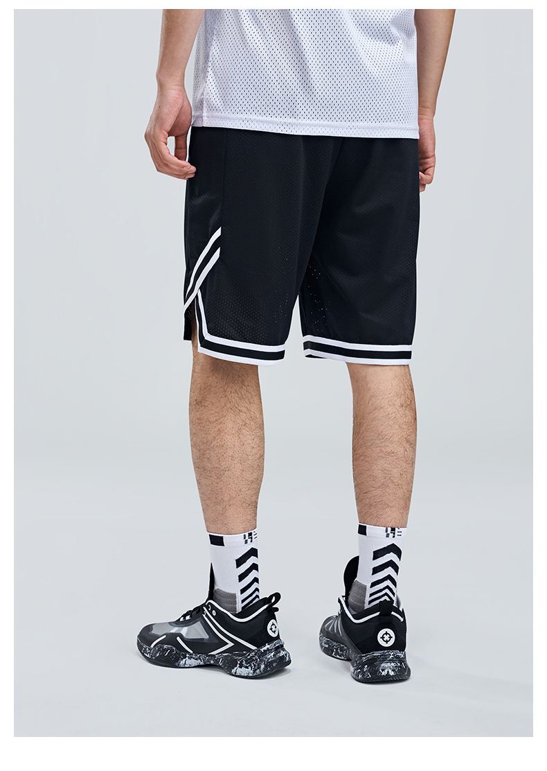 里夫斯同款准者篮球裤男美式夏宽松大码短裤海岸线针织五分裤运动训练