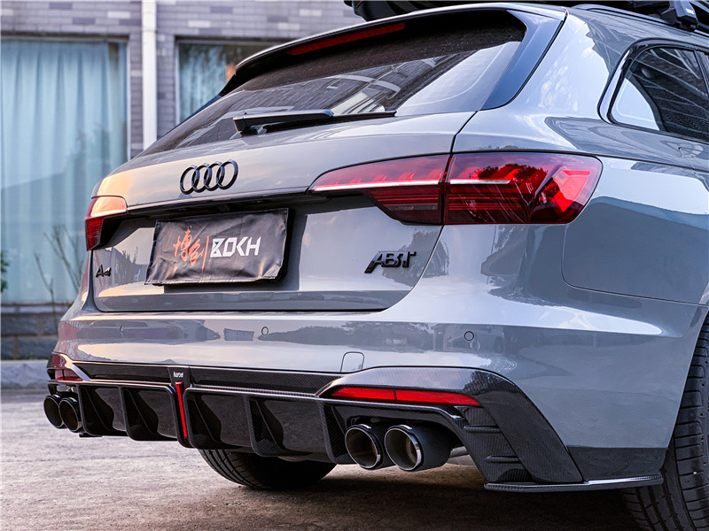 适用于2022款奥迪a4l尾翼20-22新款s4卡布尔后唇改装kel干碳前铲碳