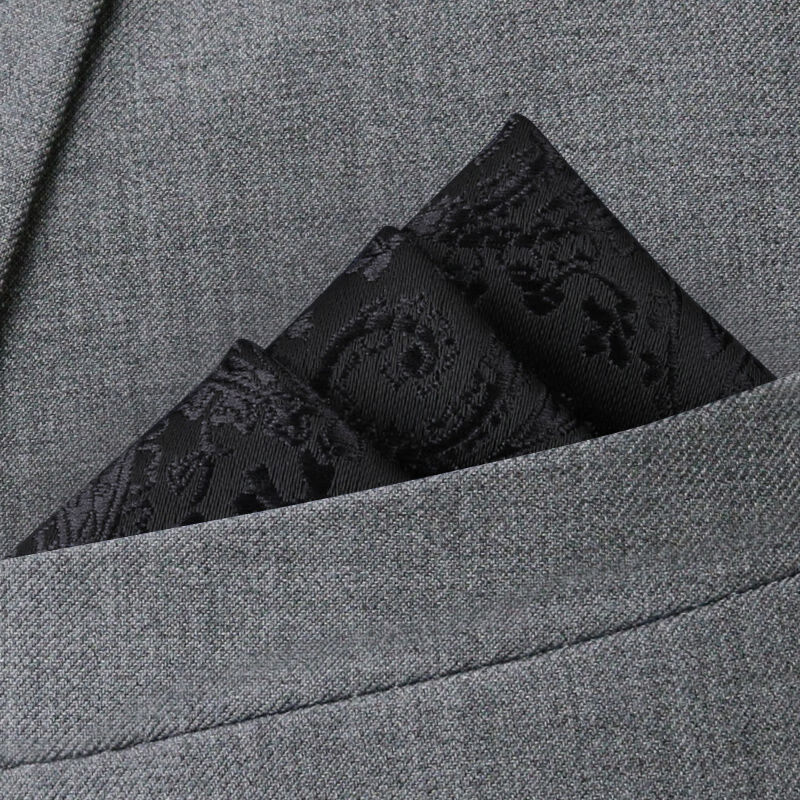口袋巾男士西装口袋巾方巾商务手帕结婚礼西服胸巾丝巾配件白色花纹