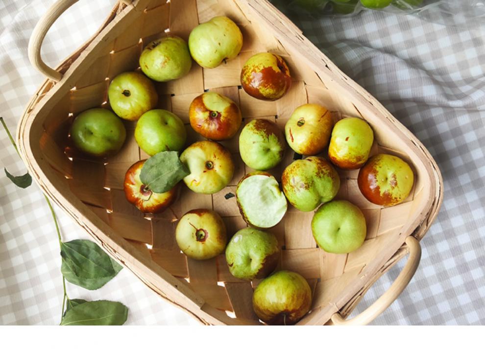 颜曼箐 云南扁枣蜜枣高原蟠枣冬枣青枣新鲜枣水果 酥脆甜 肉厚核小2斤