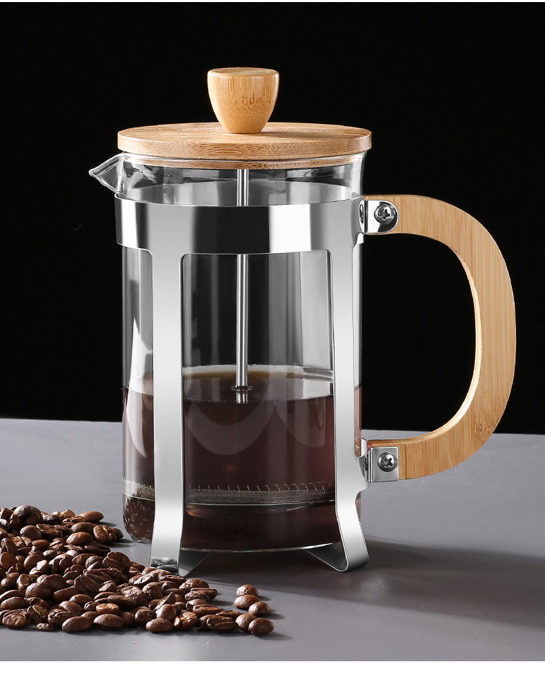 雅迎法滤压壶法式滤压壶玻璃手冲咖啡壶家用冲茶器煮咖啡过滤式器具法