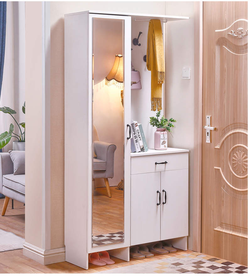 方圆同创 门厅柜鞋柜衣帽柜进门口大容量鞋柜客厅衣柜玄关柜带挂衣架