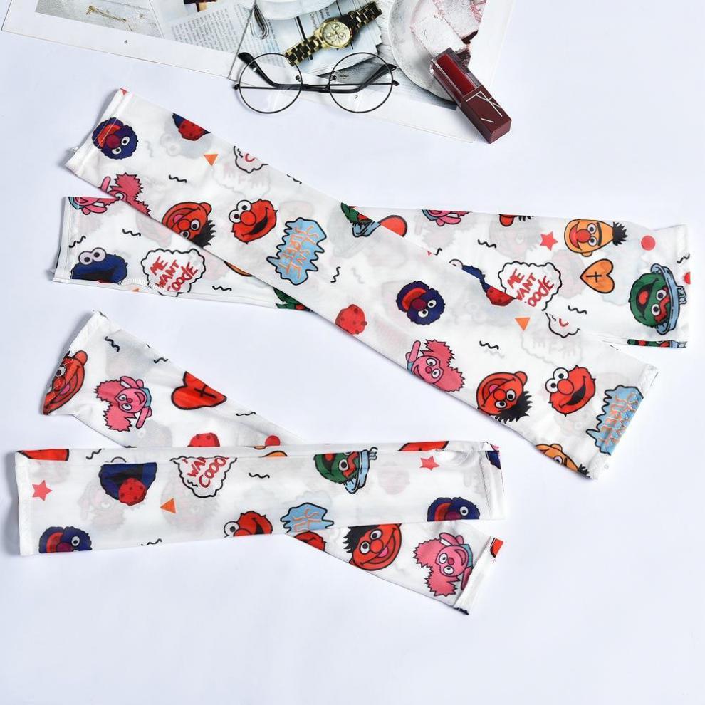 uhfq儿童冰袖夏季儿童防晒冰袖可爱卡通亲子系列冰丝袖套男女童护臂