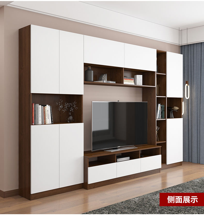 电视柜衣柜一体柜 电视柜带衣柜衣柜电视柜一体北欧电视柜背景墙一体