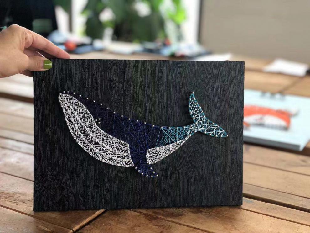 60钉子画钉子绕线画减压diy手工纱线材料包弦丝画抖音礼物装饰画