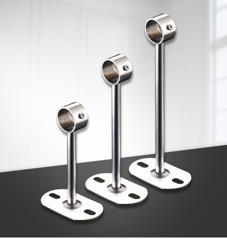 实心不锈钢固定式晾衣杆底座阳台晾衣架挂衣杆吊通墙顶吊座晒衣杆jd