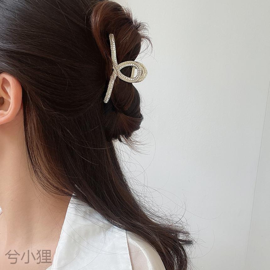 发饰 发夹 兮小狸 兮小狸 韩国仿珍珠水钻发夹抓夹后脑勺简约发卡发抓