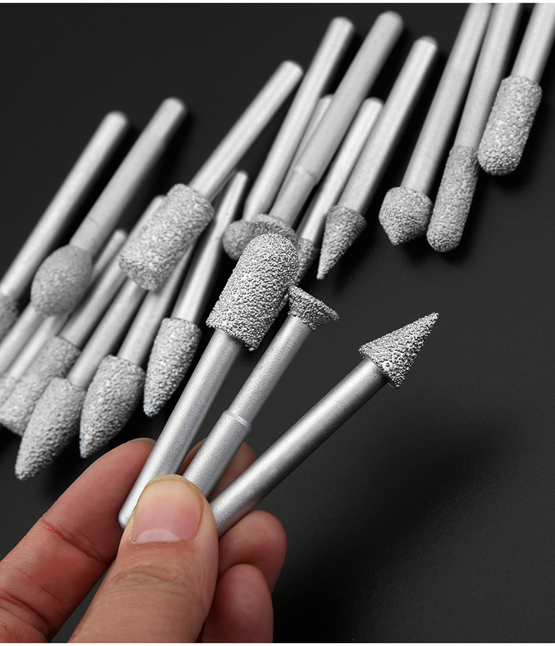 织语钎焊金刚石磨头玉石大理石石材去皮雕刻刀头石雕合金打磨头小工具