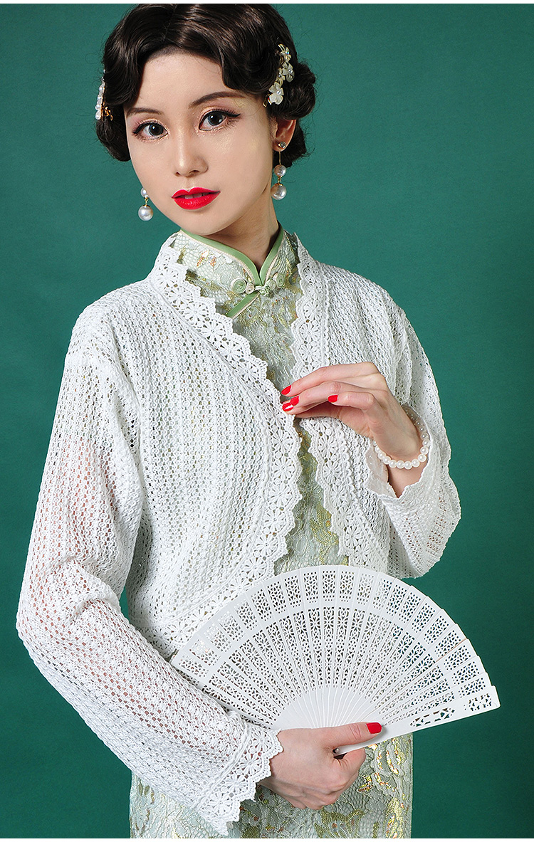 小披肩夏季旗袍外搭大码配的披肩开衫春秋款薄款溥款小坎肩春款镂空楼