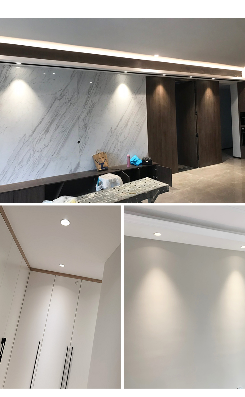 cob射灯洗墙灯窄边框嵌入式led天花灯客厅家用可调角度设计师的灯 白