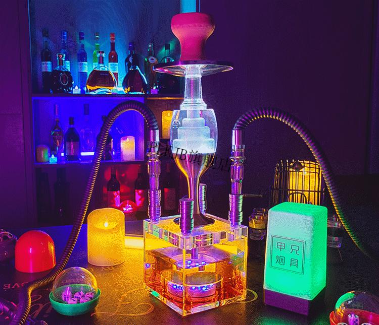 全套 阿拉伯水烟全套 专用酒吧同款六管ktv大号shisha充电款电子壶