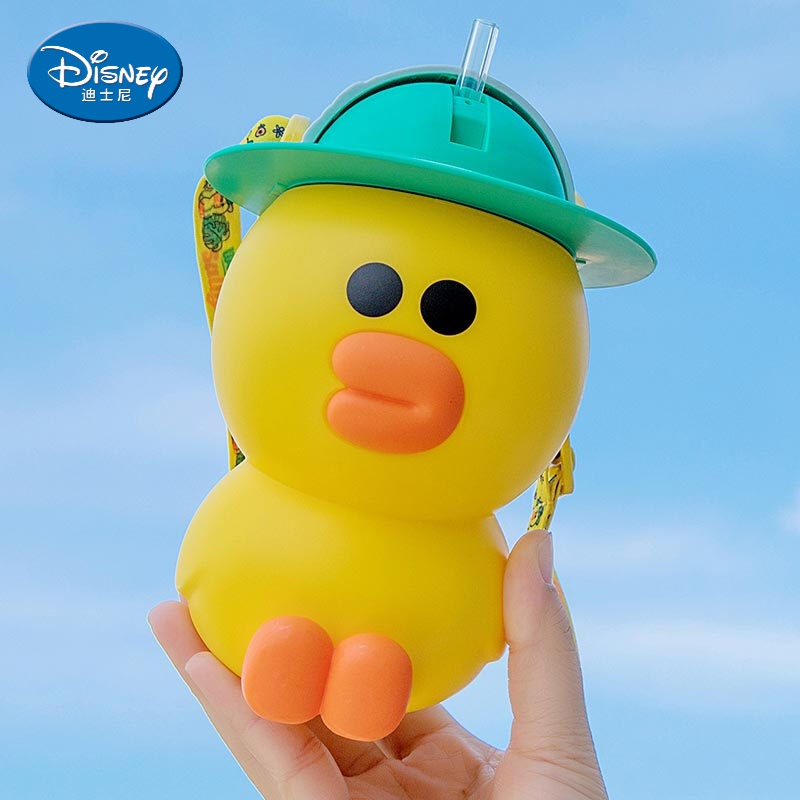 儿童水杯夏季莎莉鸡杯子可爱网红带吸管式卡通女夏天超萌防摔水壶