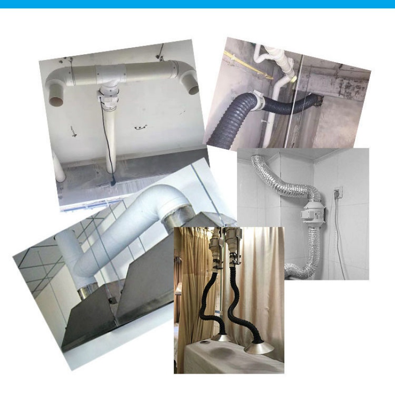 增压管道风机4寸6寸8寸管道抽风机pvc管排气扇油烟管排风扇强力静 4寸