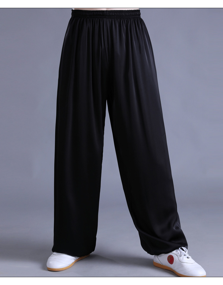 醋酸冰丝男裤夏灯笼裤男夏季薄款太极裤宽松跳舞裤子男装男士夏装休闲