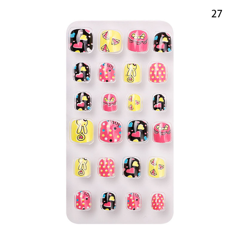 儿童卡通指甲片穿戴甲片可爱小马宝莉独角兽可拆卸甲片儿童节礼物24片