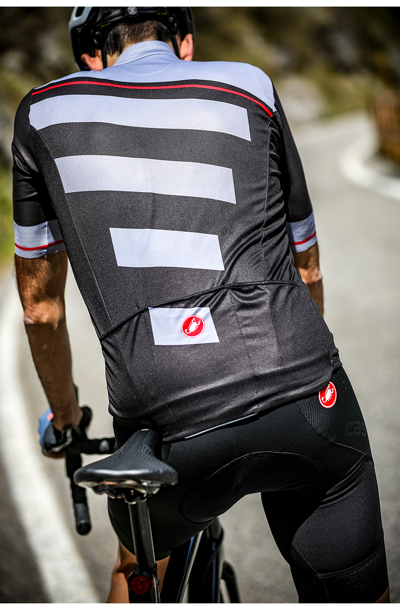 蝎子castelli男夏新款短袖骑行服速干轻量透气竞赛低风阻4520014橘