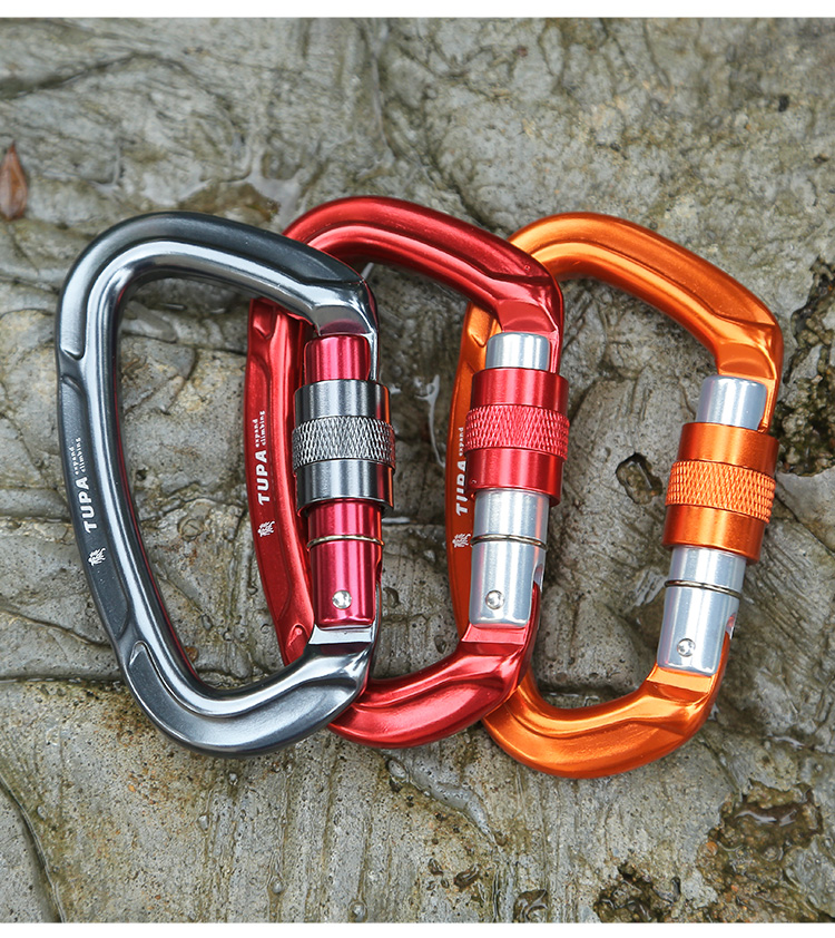 拓攀tupa攀岩扣登山d型主锁户外安全扣锁具防护器材安全挂钩快挂d型